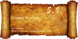Simay Vivien névjegykártya